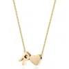 Jane Basch Designs Initial Heart Pendant Necklace In Gold