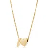 Jane Basch Designs Initial Heart Pendant Necklace In Gold