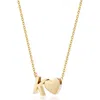 Jane Basch Designs Initial Heart Pendant Necklace In Gold