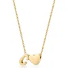 Jane Basch Designs Initial Heart Pendant Necklace In Gold