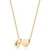 Jane Basch Designs Initial Heart Pendant Necklace In Gold