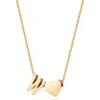Jane Basch Designs Initial Heart Pendant Necklace In Gold