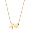Jane Basch Designs Initial Heart Pendant Necklace In Gold