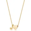 Jane Basch Designs Initial Heart Pendant Necklace In Gold