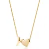 Jane Basch Designs Initial Heart Pendant Necklace In Gold