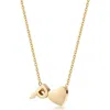 Jane Basch Designs Initial Heart Pendant Necklace In Gold