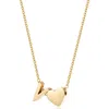 Jane Basch Designs Initial Heart Pendant Necklace In Gold