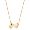 Jane Basch Designs Initial Heart Pendant Necklace In Gold