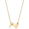 Jane Basch Designs Initial Heart Pendant Necklace In Gold