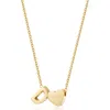 Jane Basch Designs Initial Heart Pendant Necklace In Gold