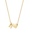 Jane Basch Designs Initial Heart Pendant Necklace In Gold