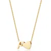 Jane Basch Designs Initial Heart Pendant Necklace In Gold