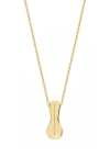 Jane Basch Designs Puffed Initial Pendant Necklace In Gold