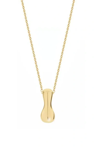 Jane Basch Designs Puffed Initial Pendant Necklace In Gold