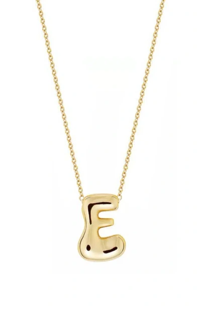 Jane Basch Designs Puffed Initial Pendant Necklace In Gold