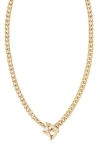 JANE BASCH DESIGNS JANE BASCH DESIGNS TOGGLE PENDANT CURB CHAIN NECKLACE