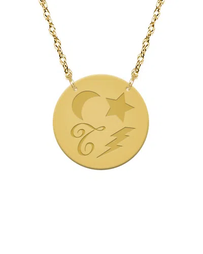 Jane Basch Dream Token 22k Over Silver Initial Pendant (a-z) In Gold