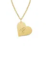 Jane Basch Hanging Heart 22k Over Silver Initial Pendant (a-z)