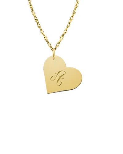 Jane Basch Hanging Heart 22k Over Silver Initial Pendant (a-z) In Gold