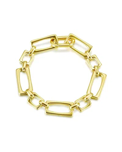 Jane Basch Plated Big Link Bracelet In Gold
