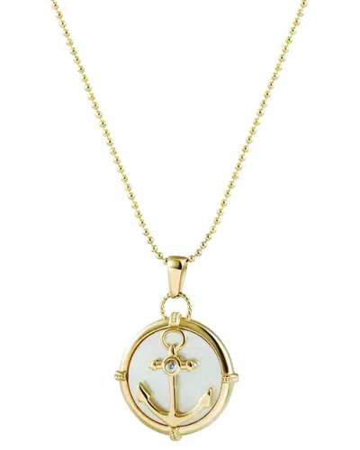 Jane Basch Plated Mandala Necklace In Gold