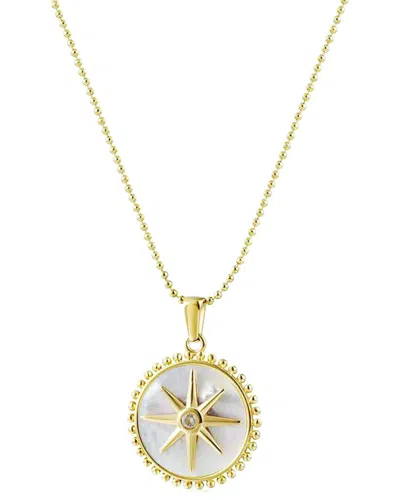 Jane Basch Plated Mandala Necklace In Gold