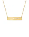 Jane Basch Sideways Horizontal Initial Bar Necklace (a-z)