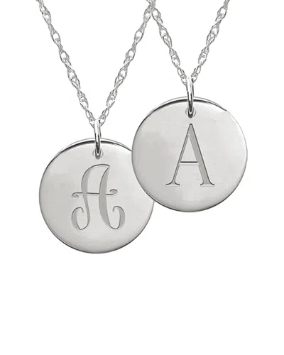 JANE BASCH JANE BASCH SILVER DOUBLE SIDED INITIAL NECKLACE (A-Z)