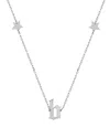 Jane Basch Silver Initial Necklace (a-z)