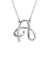 Jane Basch Silver Initial Necklace (a-z)