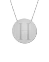Jane Basch Silver Initial Pendant (a-z) In Red