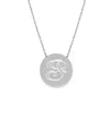 Jane Basch Silver Script Initial Pendant (a-z) In Metallic