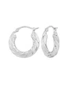 Jane Basch Silver Swirl Earrings