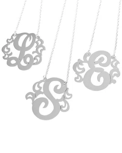 Jane Basch Silver Initial Necklace (a-z)