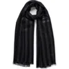 Jane Carr Skyline Metallic Cashmere Blend Scarf In Black