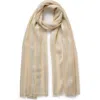 Jane Carr Skyline Metallic Cashmere Blend Scarf In Gold Dust