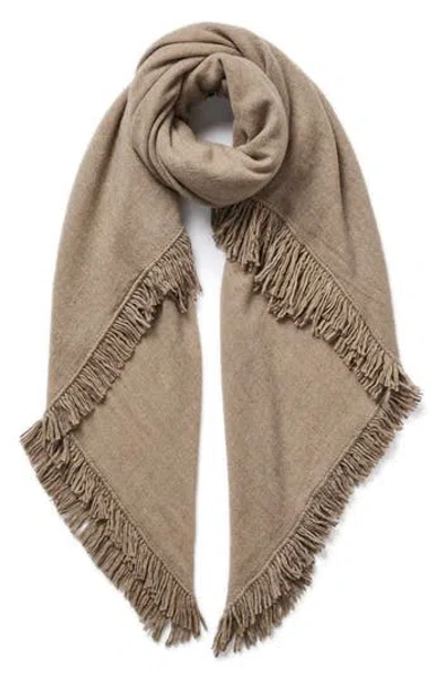 Jane Carr The Chalet Square Cashmere Scarf In Brown