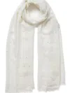 Jane Carr The Crystal Scarf In White