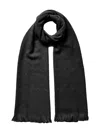 Jane Carr The Krug Fringed Scarf In Black