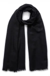Jane Carr The Legere Cashmere Scarf In Black