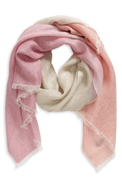 Jane Carr The Lollipop Cashmere Blend Scarf In Pink