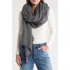 Jane Carr The Luxe Cashmere Scarf In Granite