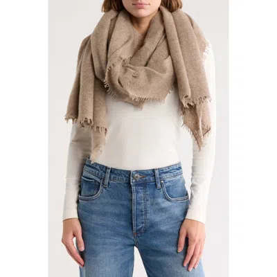 Jane Carr The Luxe Cashmere Scarf In Taupe