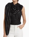 Jane Carr Skyline Metallic Cashmere Blend Scarf In Grey