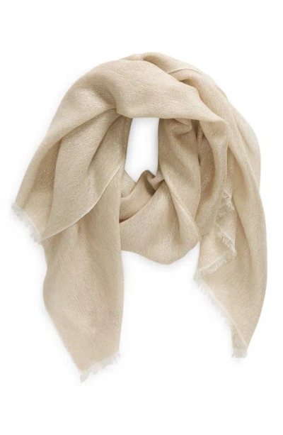 Jane Carr The Summer Cosmos Cashmere Blend Scarf In Neutral