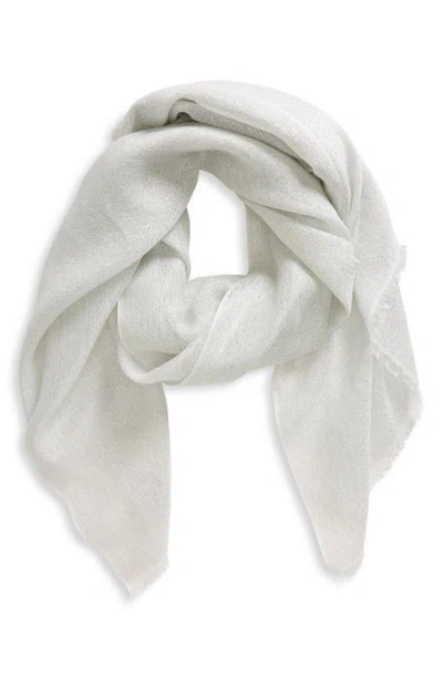 Jane Carr The Summer Cosmos Cashmere Blend Scarf In White