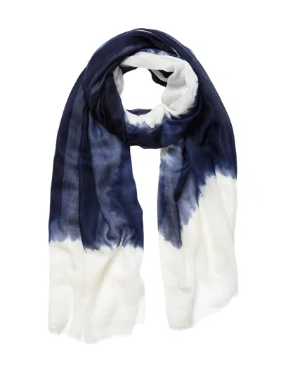 Jane Carr Women's Heroes Two-tone Cashmere Wrap Scarf In Blue