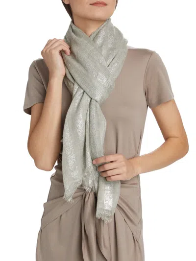 Jane Carr Women's New Beginnings The Skyline Cashmere-blend Scarf In Silver