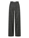 Jane Check-pattern Trousers In Black