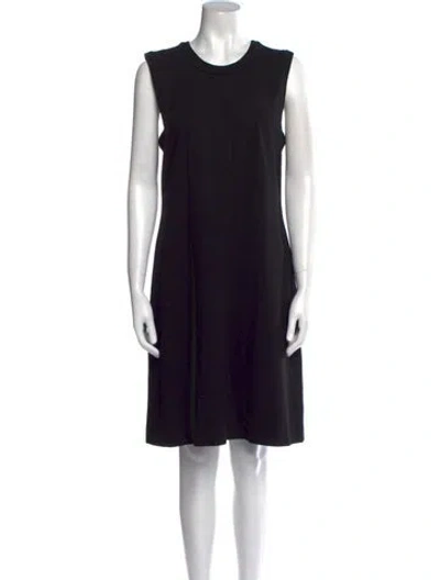 Pre-owned Jane Crew Neck Knee-length Dress In Black